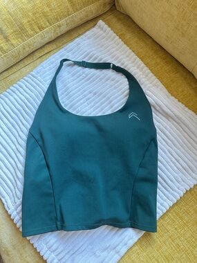 OA Adjustable Forest Green Women's FITNESS halter Top